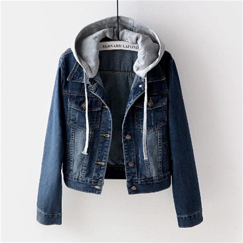Damen Jeansjacke mit Kapuze | Lässige Übergangsjacke für Alltag & Outdoor | Modisch & Vielseitig