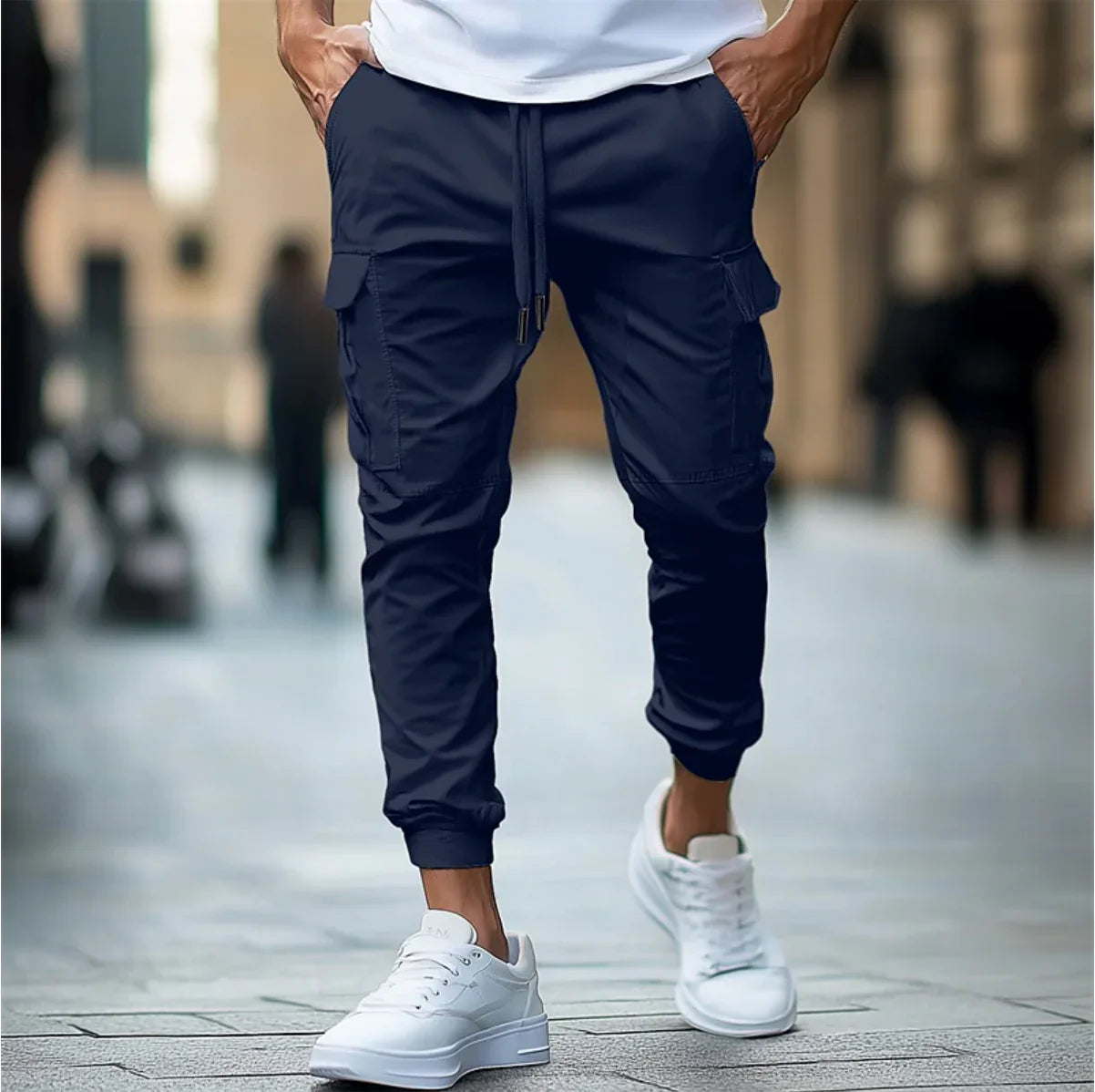Joeri – Cargo-Hose für Herren mit Taschen und geradem Schnitt