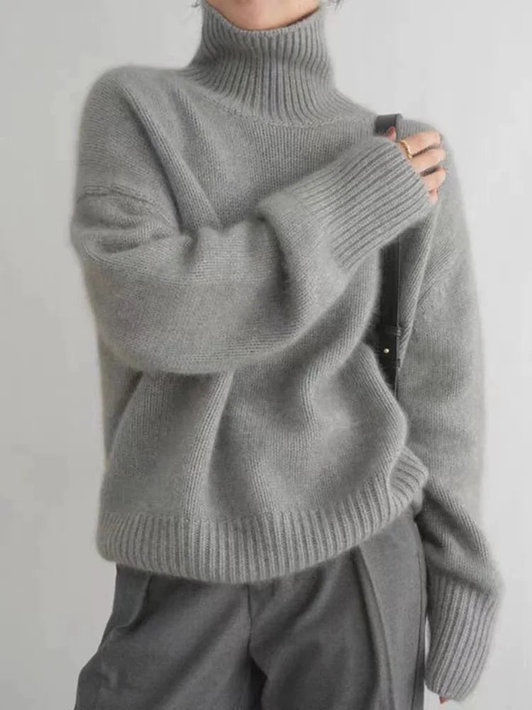 Damen Rollkragenpullover | Weicher Langarmpullover | Elegant & Warm für Herbst & Winter