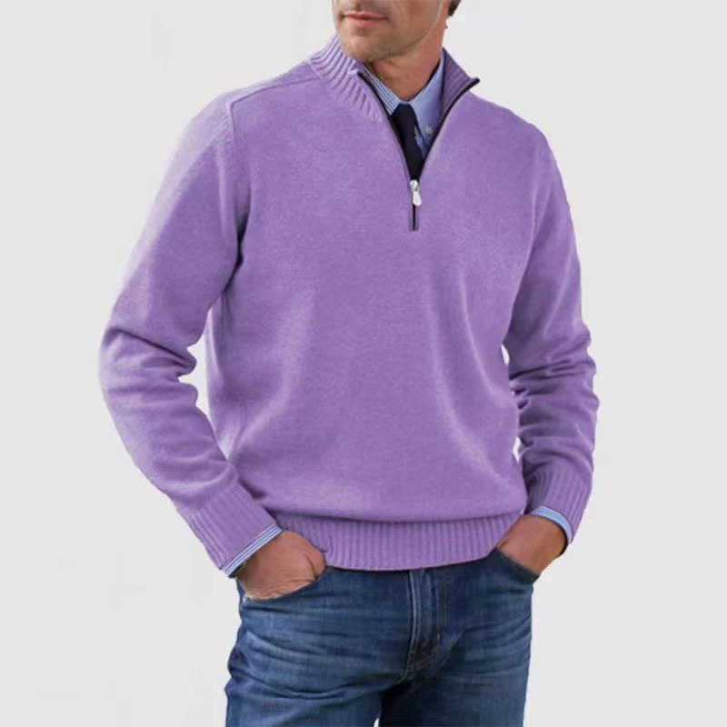 Herrenpullover Halbzip | Strickpullover Langarm Warm & Bequem | Casual & Outdoor Pullover