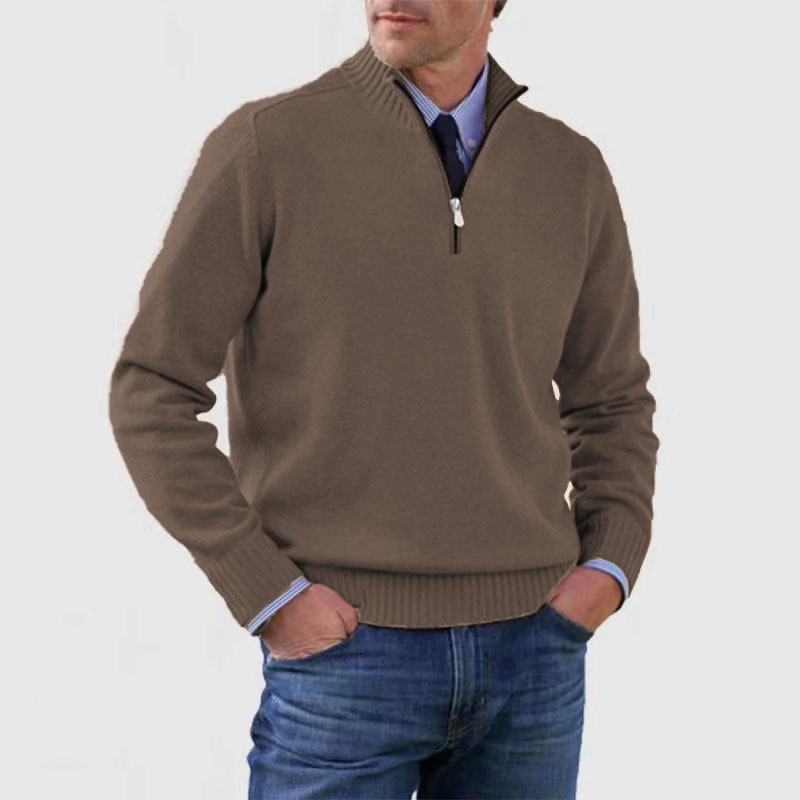 Herrenpullover Halbzip | Strickpullover Langarm Warm & Bequem | Casual & Outdoor Pullover