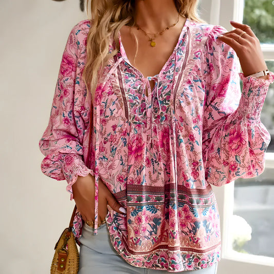 Fleur – Elegante Blumenbluse für Damen