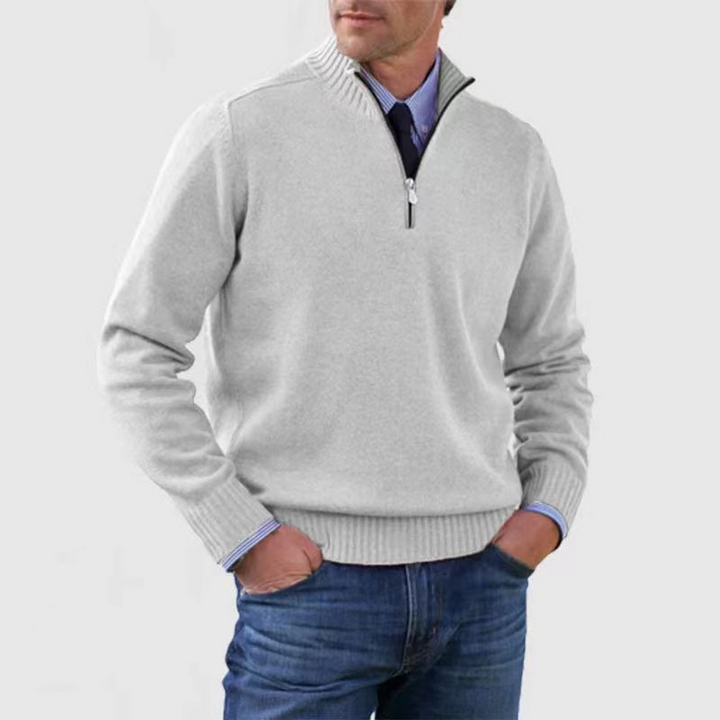 Herrenpullover Halbzip | Strickpullover Langarm Warm & Bequem | Casual & Outdoor Pullover