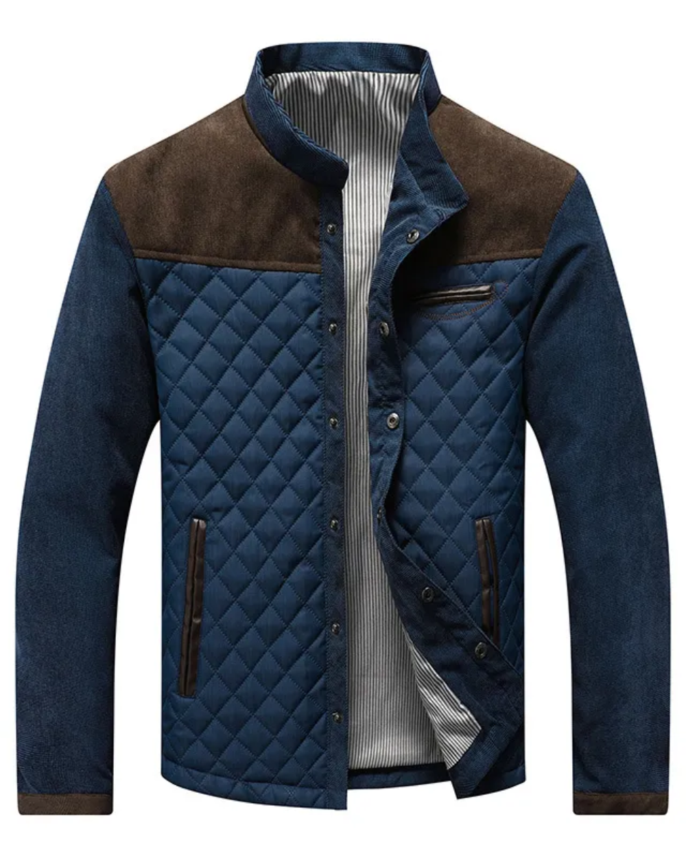 Veste pour homme à coupe structurée, disponible en marron et gris