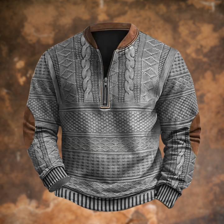 Herren Pullover mit Reißverschluss | Klassischer Stil | Bequem | Vielseitig für Alltag & Freizeit