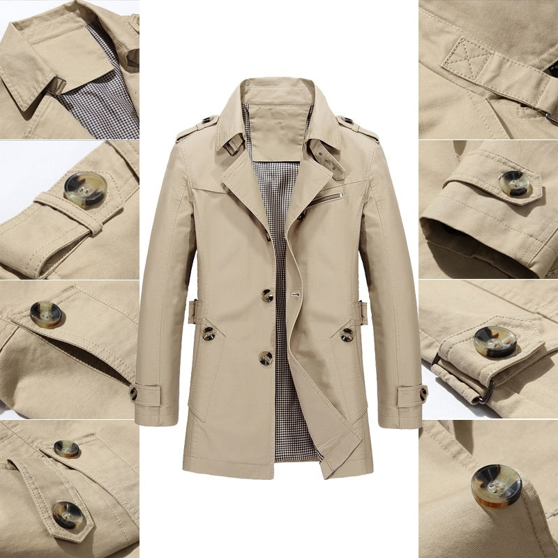 Herren Trenchcoat | Klassisch und Vielseitig für Business & Freizeit