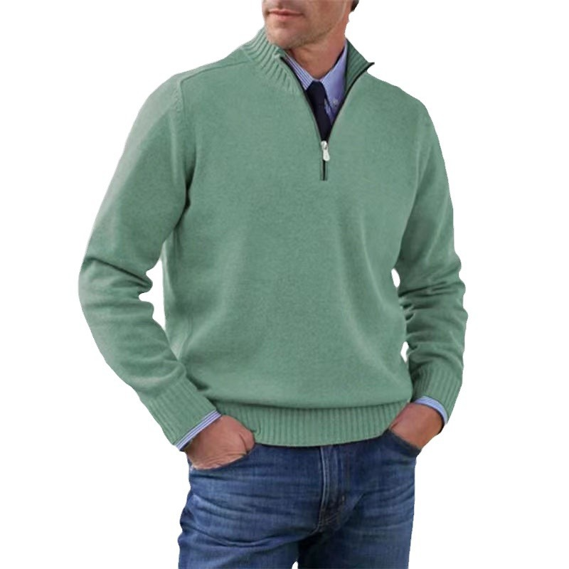 Herrenpullover Halbzip | Strickpullover Langarm Warm & Bequem | Casual & Outdoor Pullover