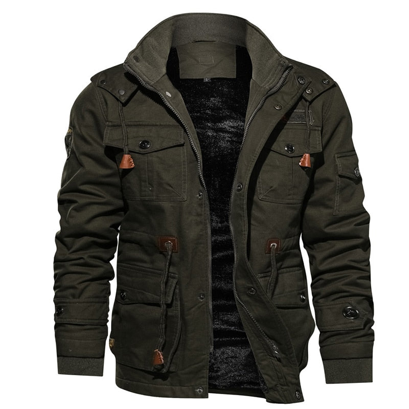 Veste utilitaire multi-poches pour homme avec cordon de serrage à la taille