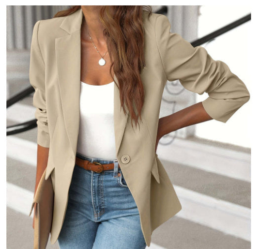 Damen Blazer | Elegant | Businessjacke mit Ein-Knopf-Design | Perfekt für Büro & Alltag