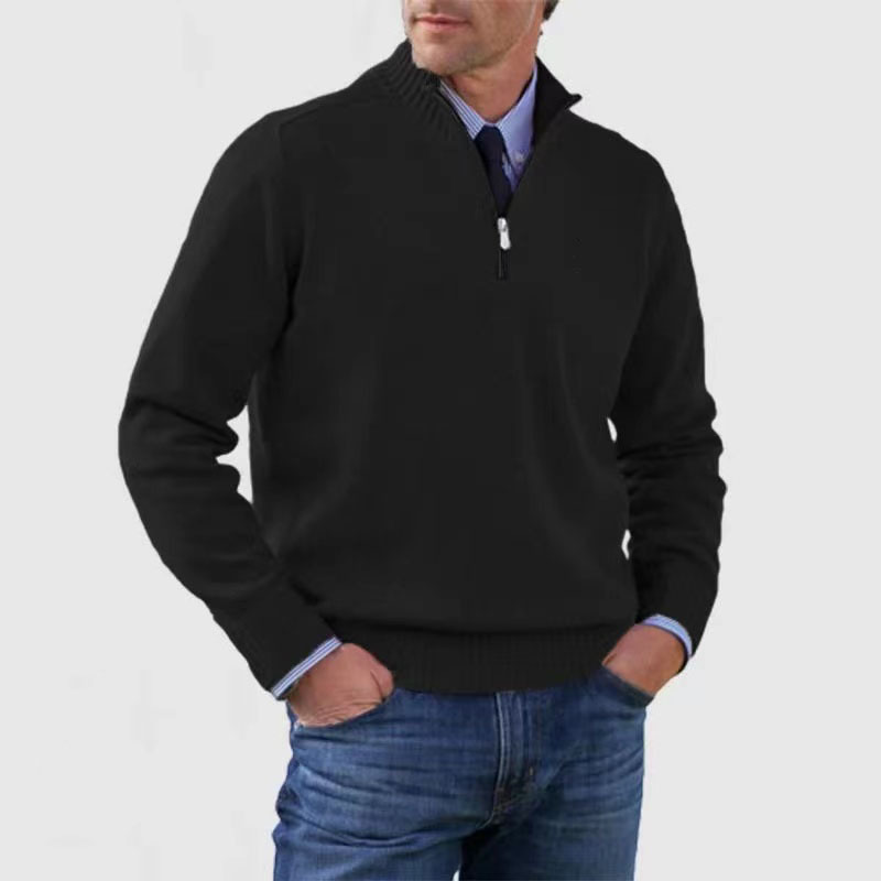 Herrenpullover Halbzip | Strickpullover Langarm Warm & Bequem | Casual & Outdoor Pullover