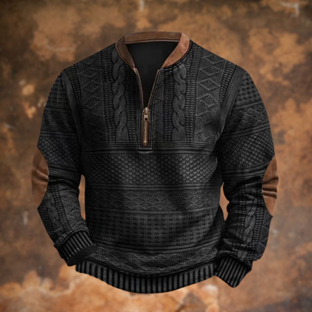 Herren Pullover mit Reißverschluss | Klassischer Stil | Bequem | Vielseitig für Alltag & Freizeit