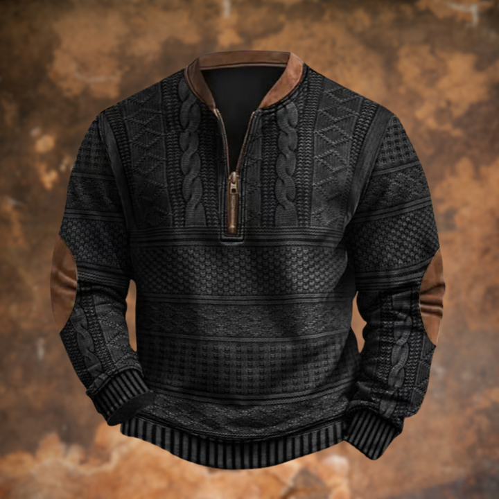 Herren Pullover mit Reißverschluss | Klassischer Stil | Bequem | Vielseitig für Alltag & Freizeit