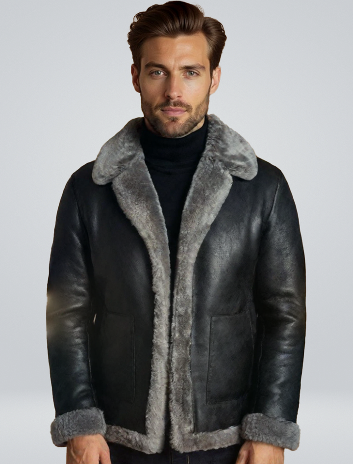 Herren | Luxuriöse Winterjacke mit Fellkragen | Klassisch | Elegant | Warm | Vintage-Stil