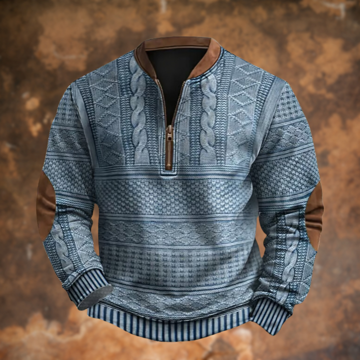 Herren Pullover mit Reißverschluss | Klassischer Stil | Bequem | Vielseitig für Alltag & Freizeit