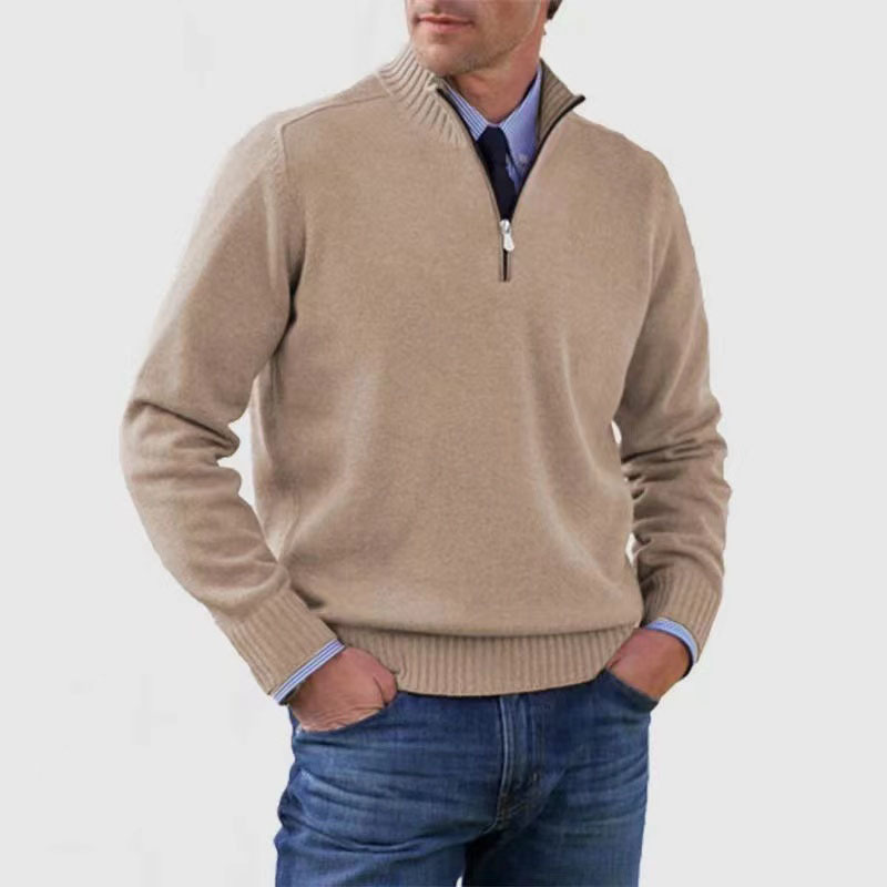 Herrenpullover Halbzip | Strickpullover Langarm Warm & Bequem | Casual & Outdoor Pullover
