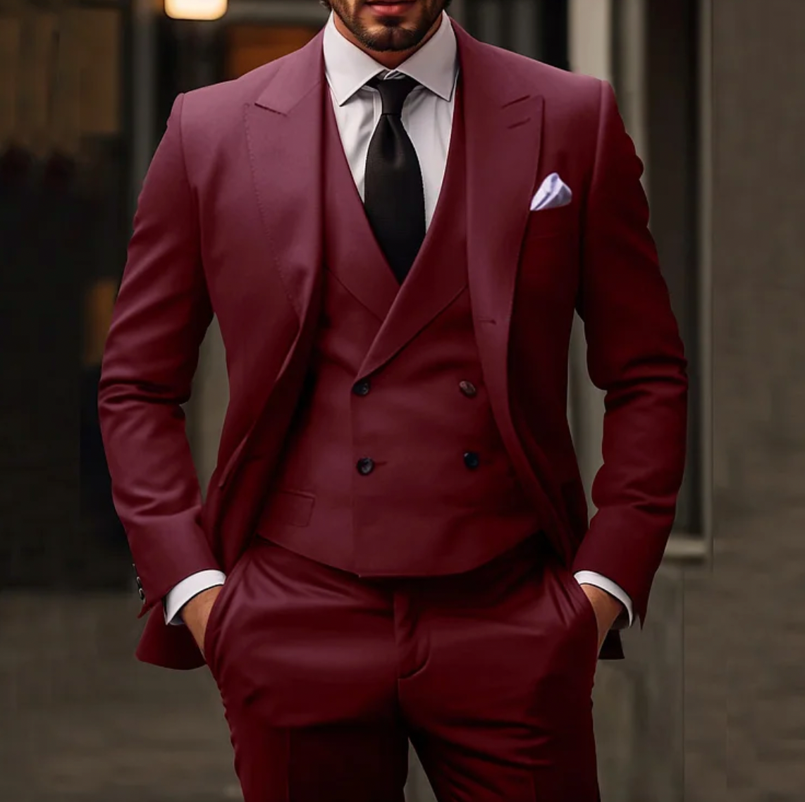 Herren 3-teiliger Anzug | Sakko, Weste & Hose | Elegantes Outfit für besondere Anlässe