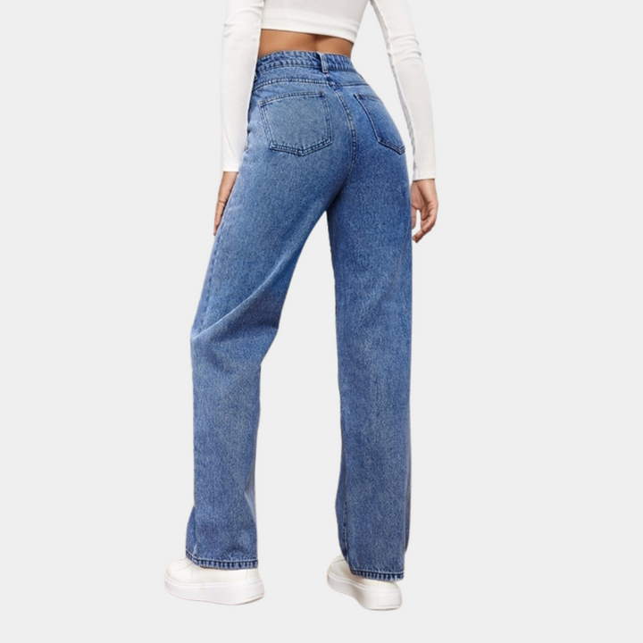 Damen High-Waist Straight-Leg Jeans | Modern & Schmeichelnd für Alltag und City-Looks