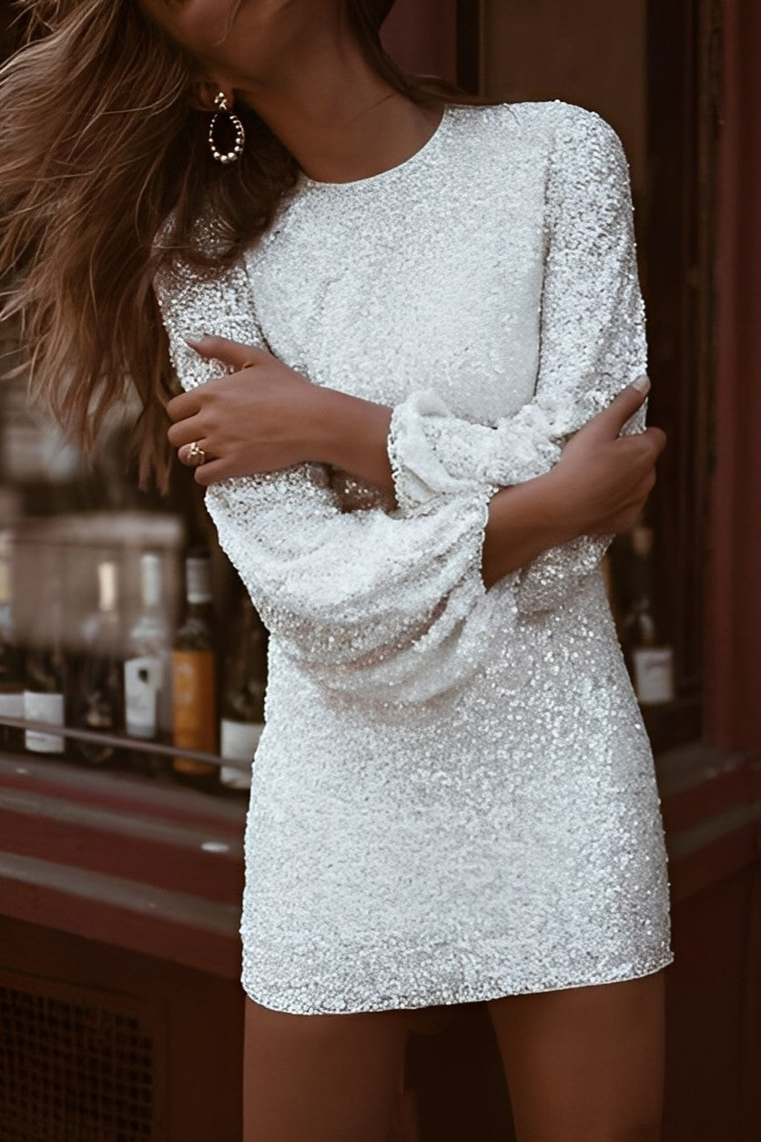 CrystaLina Damen Galajurk - Glänzender Stoff, Perfekt für Feste