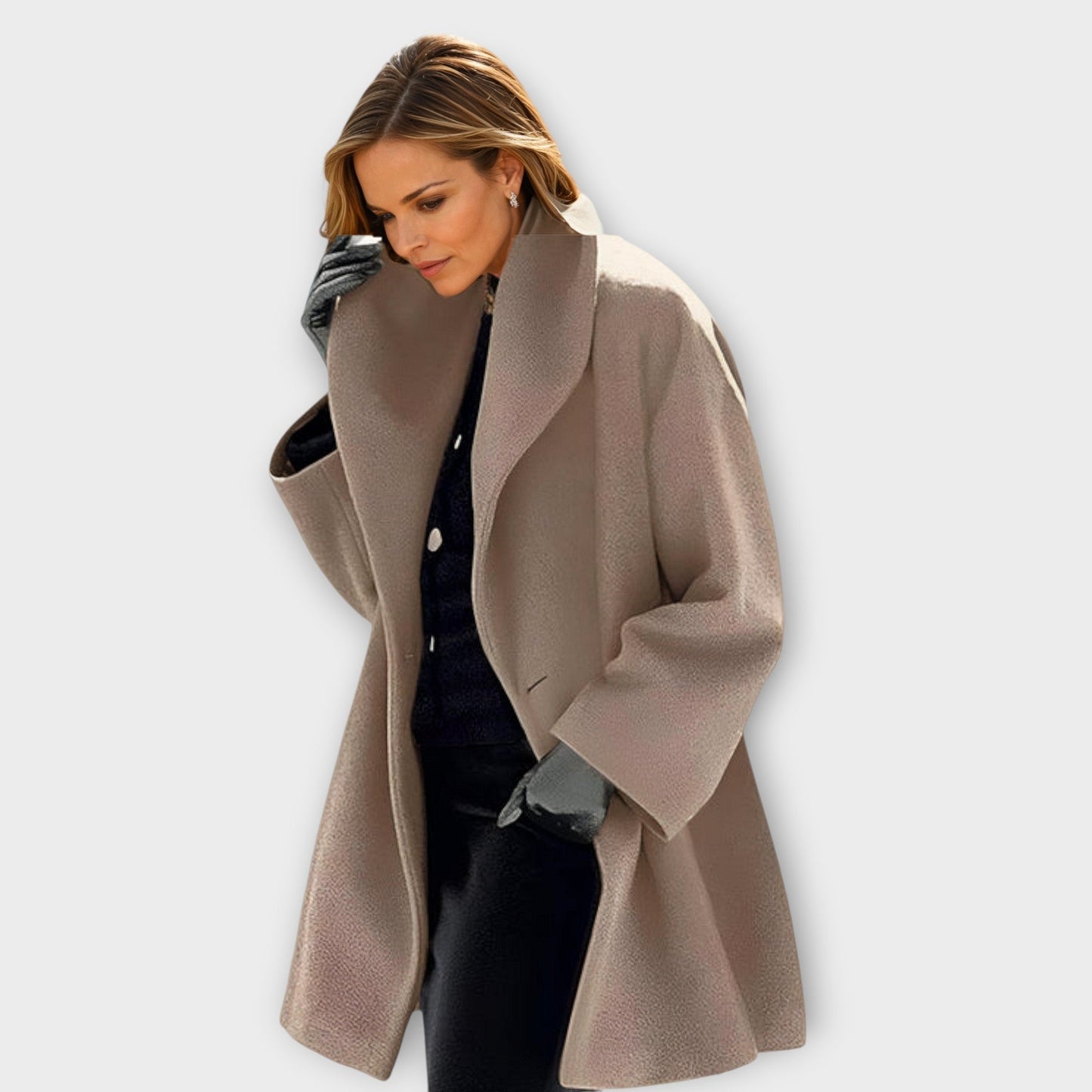 Damen Eleganter Langer Wintermantel | Winddicht & Warm | Stilvolle Outdoorbekleidung für Kalte Tage