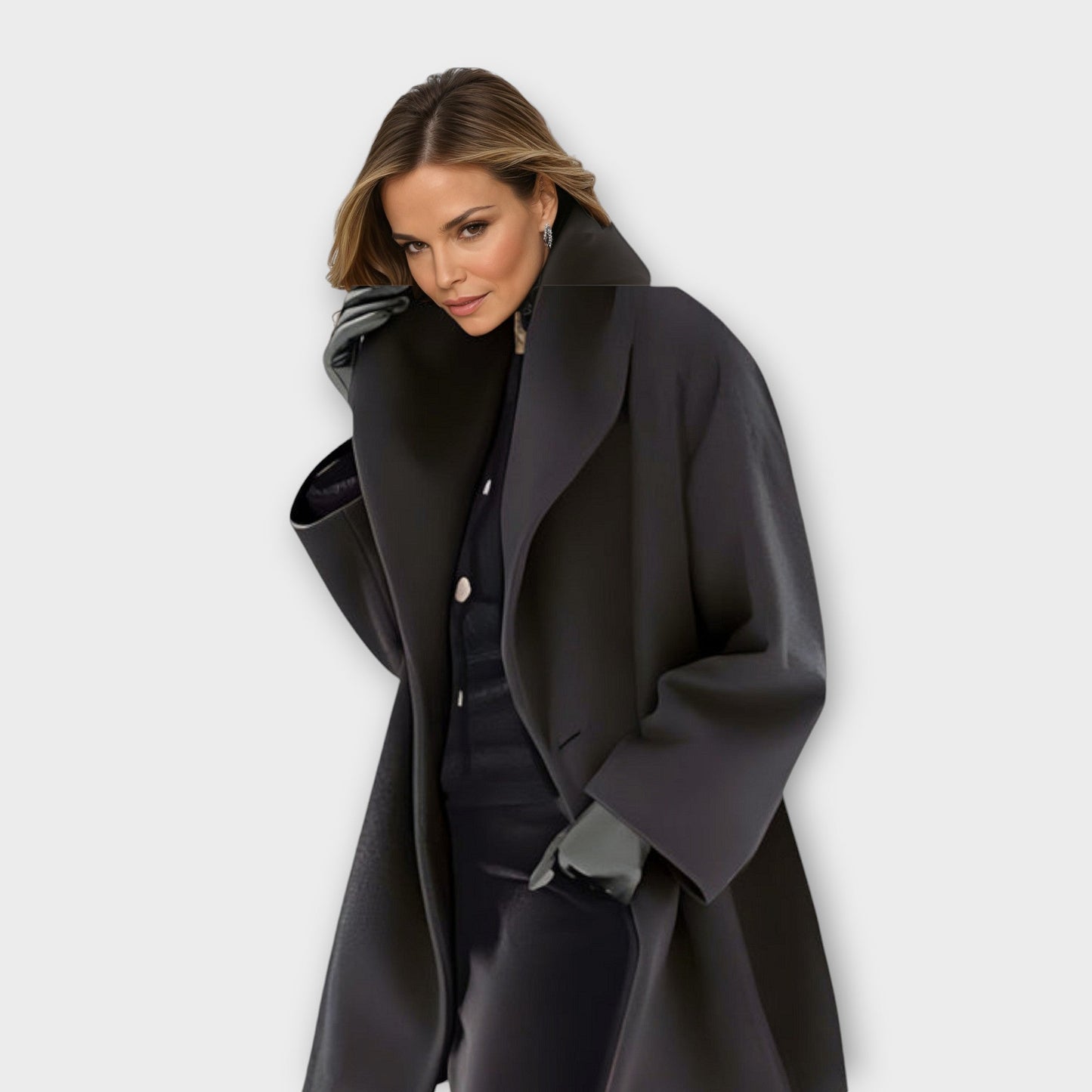Damen Eleganter Langer Wintermantel | Winddicht & Warm | Stilvolle Outdoorbekleidung für Kalte Tage