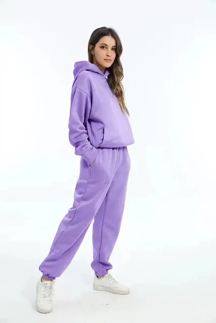 Damen Kapuzenpulli & Jogginghosen Set | Bequem | Stylisch | Perfekt für Alltag & Freizeit