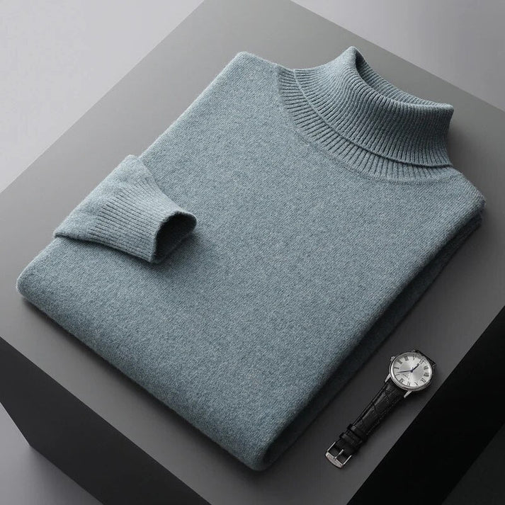 Herren Rollkragenpullover | Eleganter Weicher Langarm Pullover | Warm & Bequem für Kalte Tage