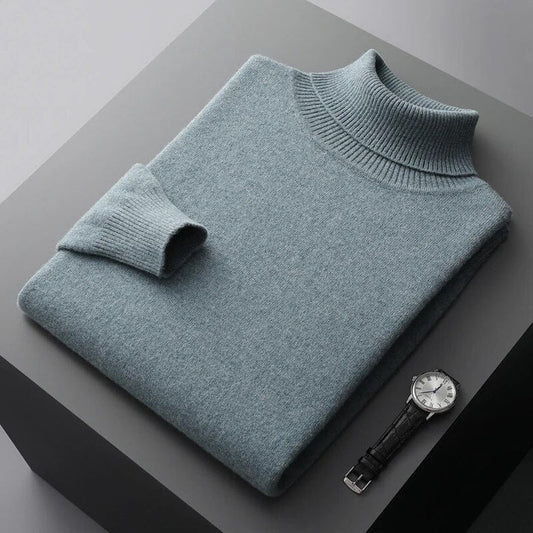 Herren Rollkragenpullover | Eleganter Weicher Langarm Pullover | Warm & Bequem für Kalte Tage