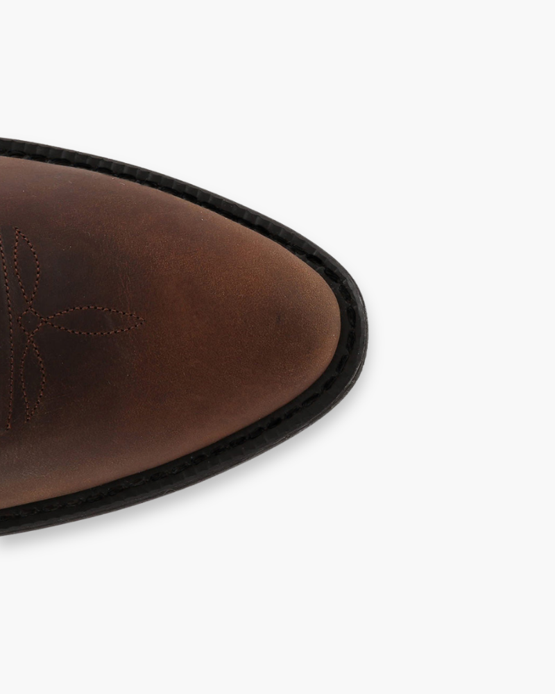 Luxe Damen Schwarze Westernstiefel – Elegante Cowboy Boots mit Schaftranddetail