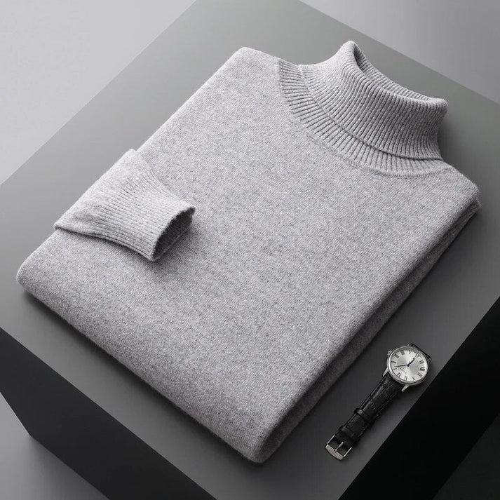 Herren Rollkragenpullover | Eleganter Weicher Langarm Pullover | Warm & Bequem für Kalte Tage