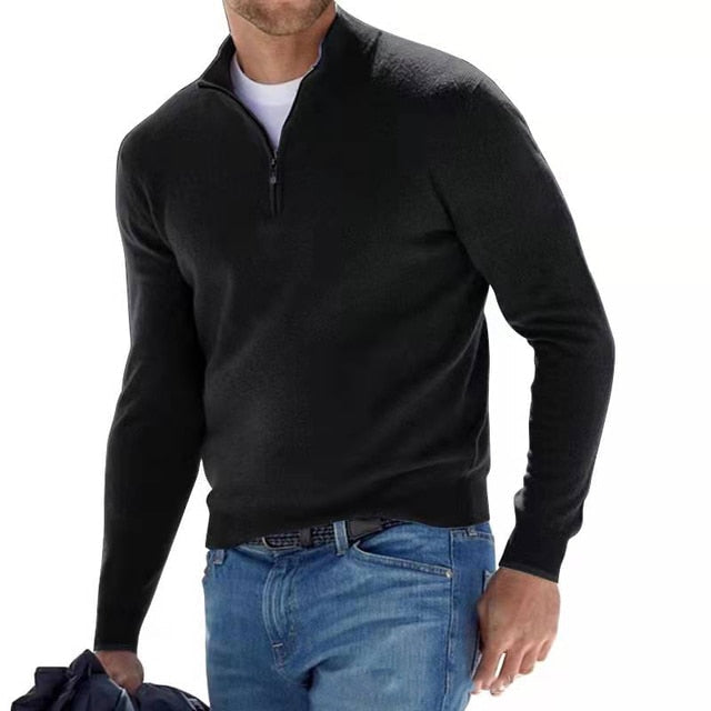 Herrenpullover V-Ausschnitt | Strickpullover Winter Herbst | Warm & Atmungsaktiv | Feinwolle