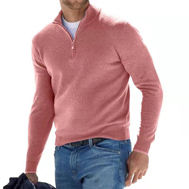 Herrenpullover V-Ausschnitt | Strickpullover Winter Herbst | Warm & Atmungsaktiv | Feinwolle
