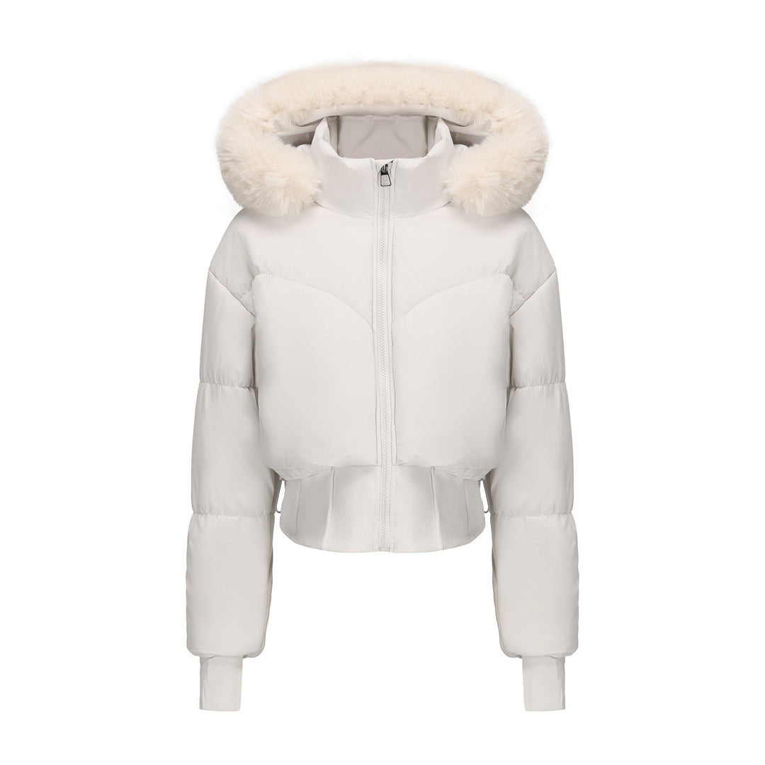 Damen Cropped Jacke mit abnehmbarer Kapuze | Stylisch & Vielseitig für Winter & Freizeit