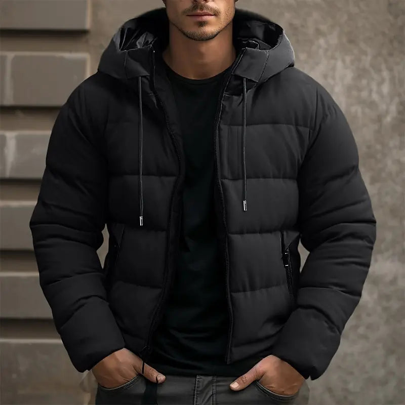 Herren Taktische Puffer-Winterjacke mit Kapuze | Warm & Vielseitig für Kalte Tage