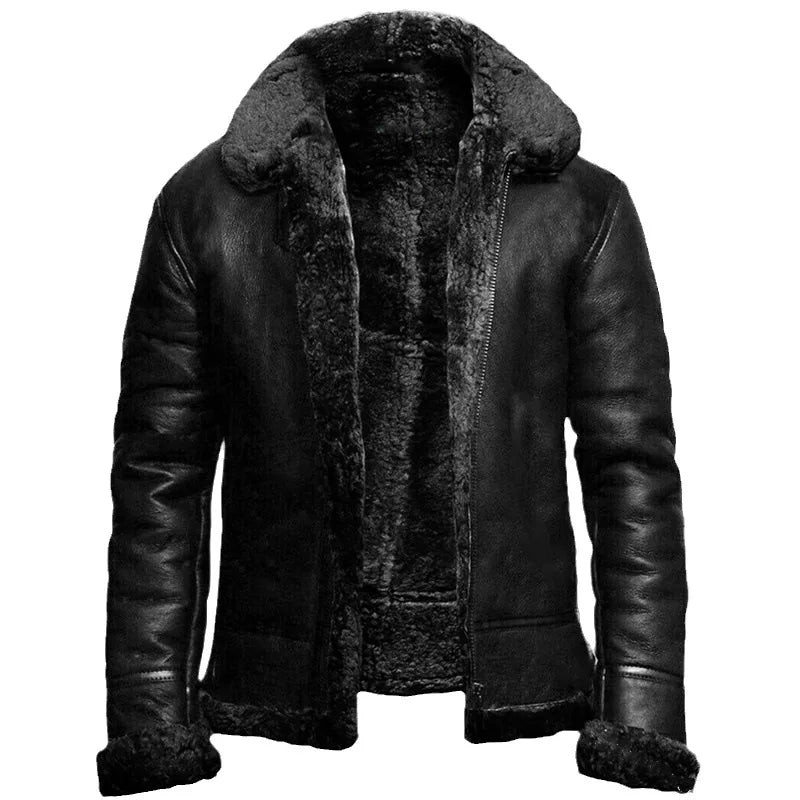 Herren | Luxuriöse Winterjacke mit Fellkragen | Klassisch | Elegant | Warm | Vintage-Stil