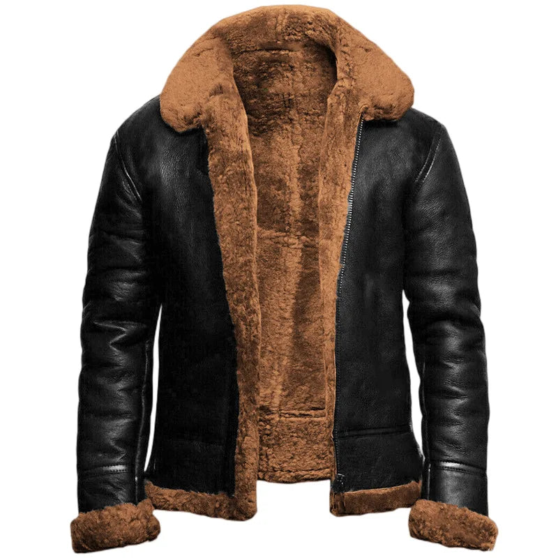 Herren | Luxuriöse Winterjacke mit Fellkragen | Klassisch | Elegant | Warm | Vintage-Stil