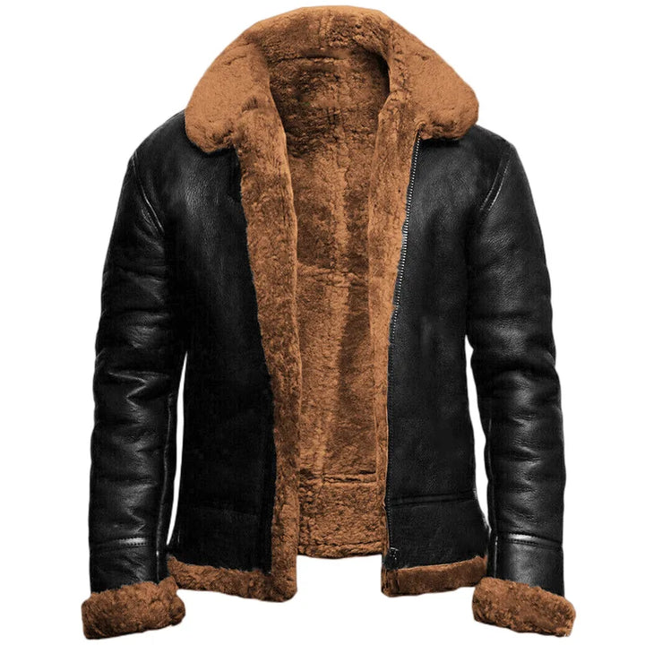 Herren | Luxuriöse Winterjacke mit Fellkragen | Klassisch | Elegant | Warm | Vintage-Stil