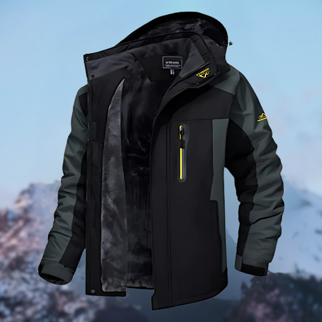 Herren Winterjacke Wasserdicht | Gefütterte Warme Outdoor Jacke | Winddicht & Atmungsaktiv