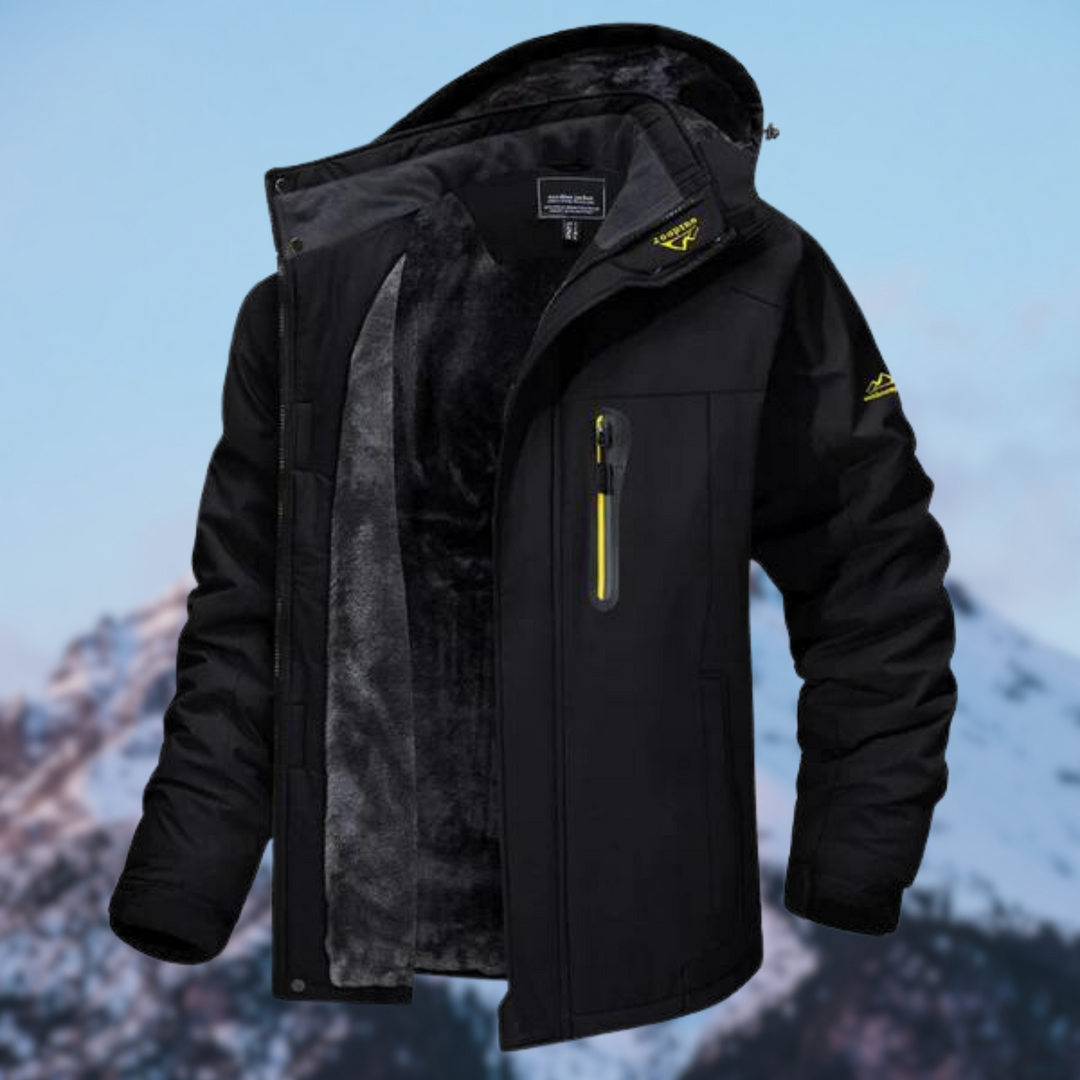 Herren Winterjacke Wasserdicht | Gefütterte Warme Outdoor Jacke | Winddicht & Atmungsaktiv