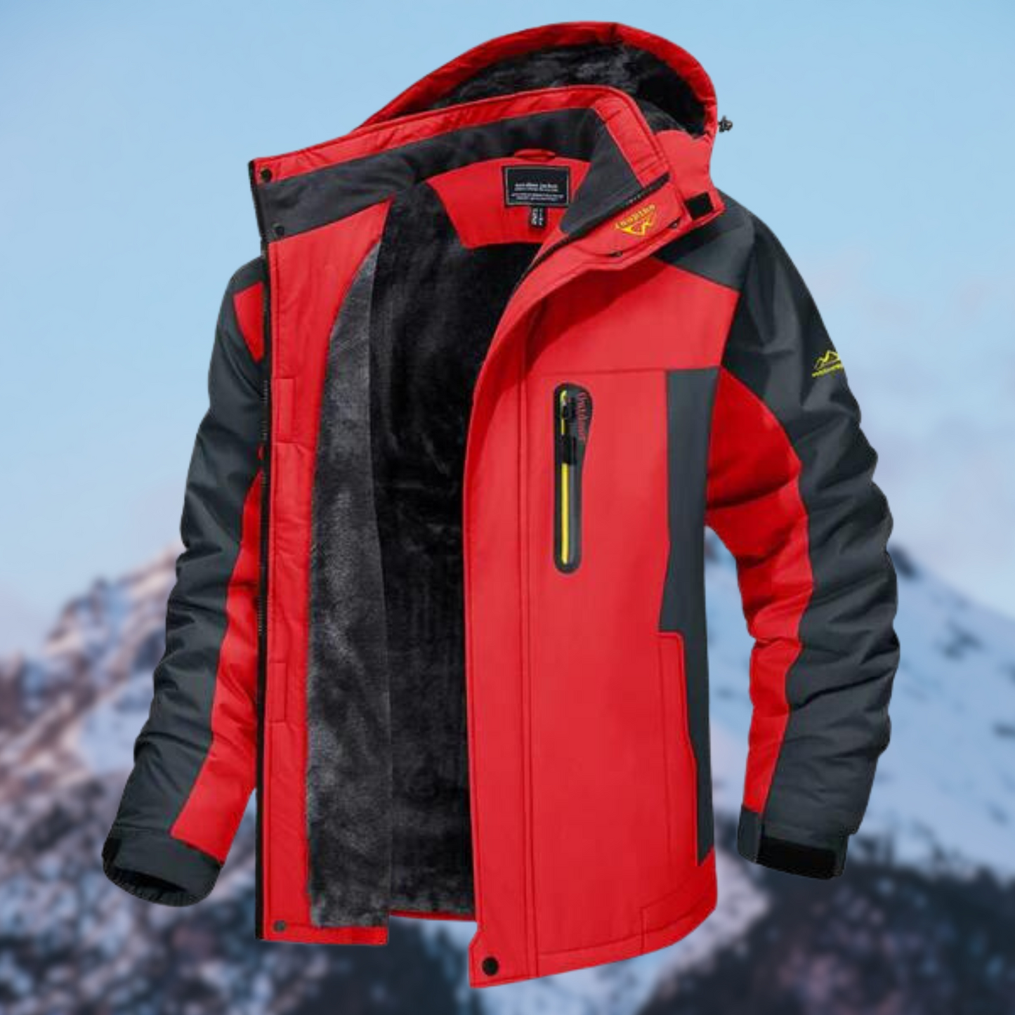 Herren Winterjacke Wasserdicht | Gefütterte Warme Outdoor Jacke | Winddicht & Atmungsaktiv