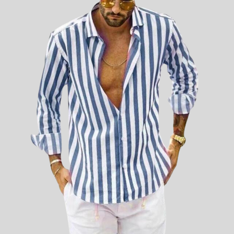 Herren Gestreiftes Hemd | Langarm Business & Casual | Komfortabel
