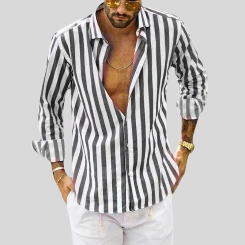 Herren Gestreiftes Hemd | Langarm Business & Casual | Komfortabel