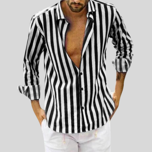 Herren Gestreiftes Hemd | Langarm Business & Casual | Komfortabel