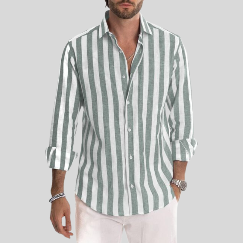 Herren Gestreiftes Hemd | Langarm Business & Casual | Komfortabel
