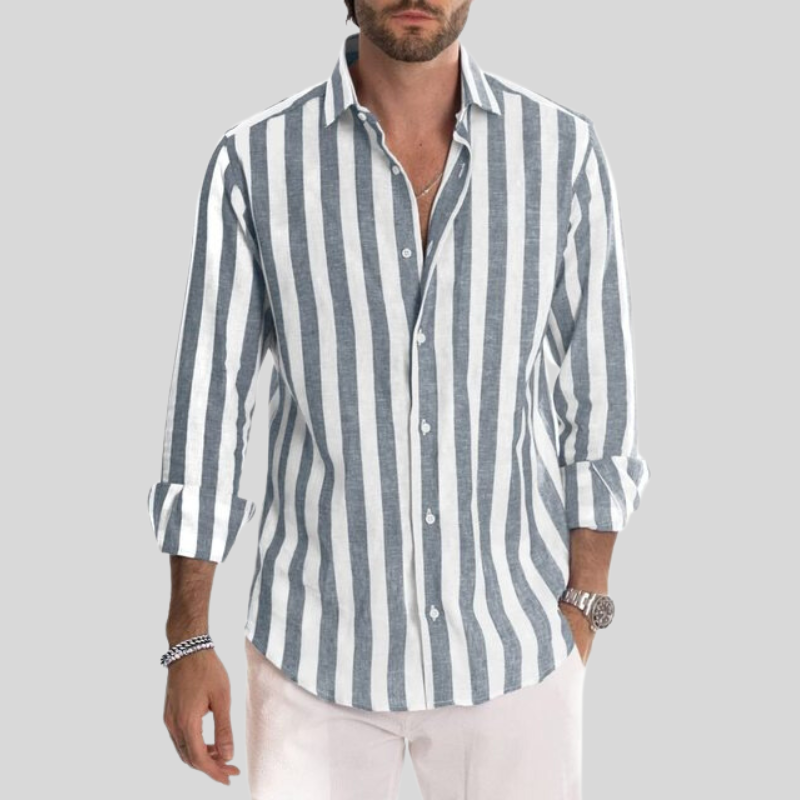 Herren Gestreiftes Hemd | Langarm Business & Casual | Komfortabel