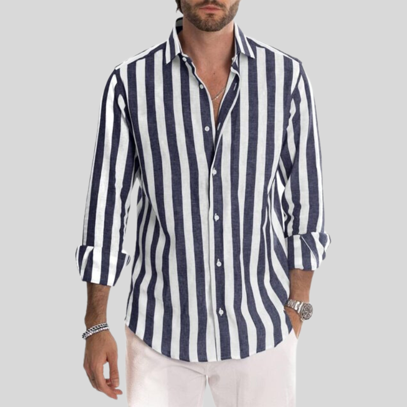 Herren Gestreiftes Hemd | Langarm Business & Casual | Komfortabel