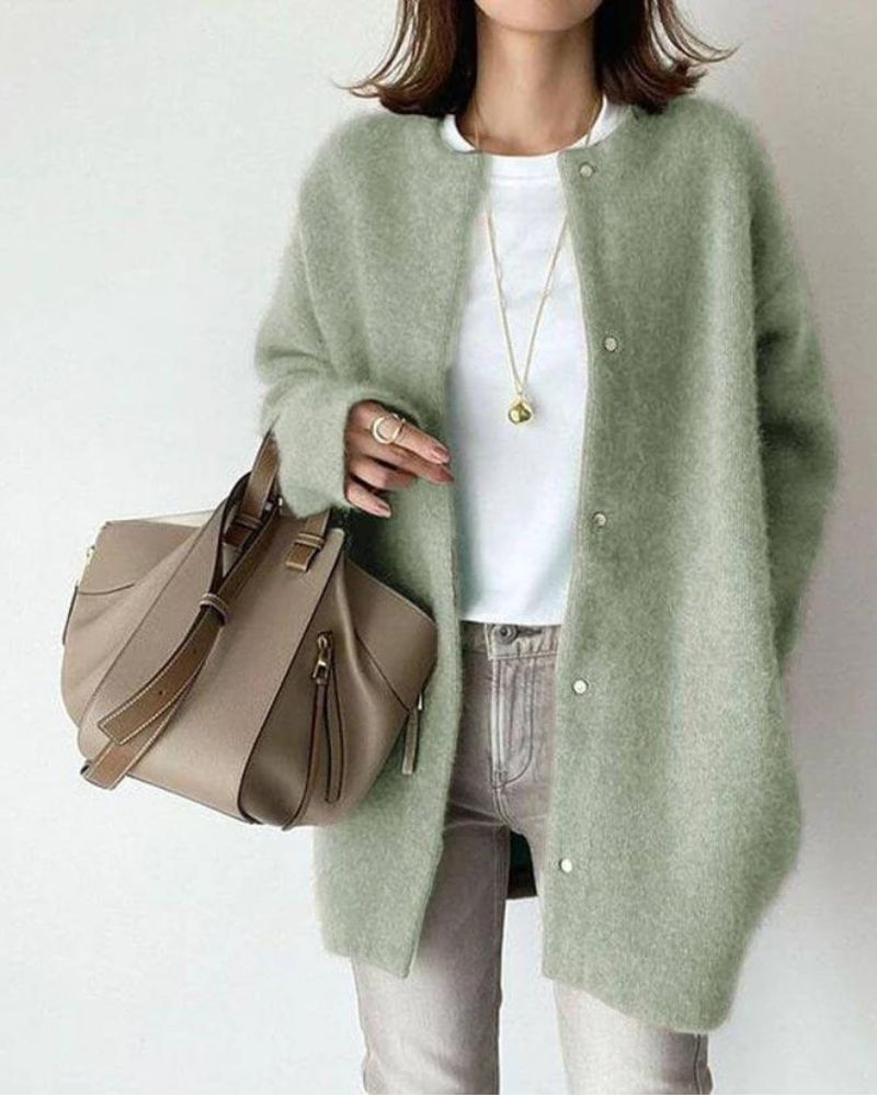 Damen Strickjacke Langarm | Kuschelige Cardigan Jacke Für Alltag & Winter