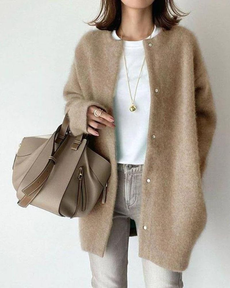 Damen Strickjacke Langarm | Kuschelige Cardigan Jacke Für Alltag & Winter