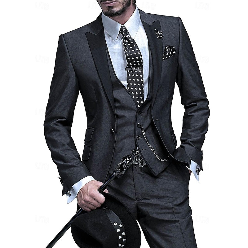 Herren 3-teiliges Set | Blazer, Weste & Hose | Eleganter Anzug für stilvolles Outfit