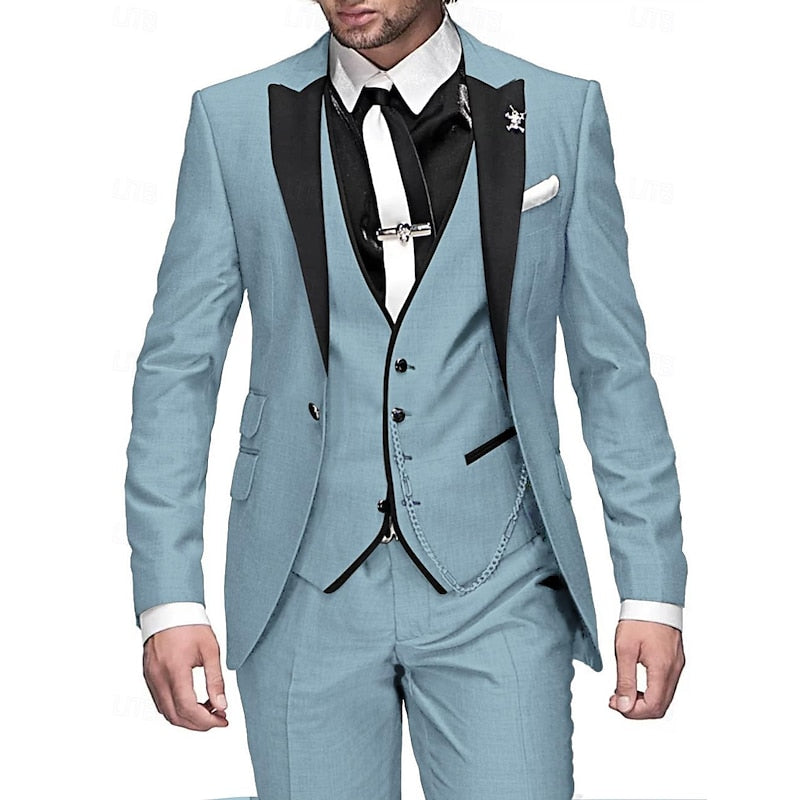 Herren 3-teiliges Set | Blazer, Weste & Hose | Eleganter Anzug für stilvolles Outfit