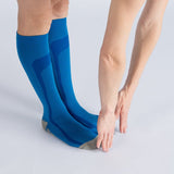 Chaussettes de Compression - Bleu et Gris